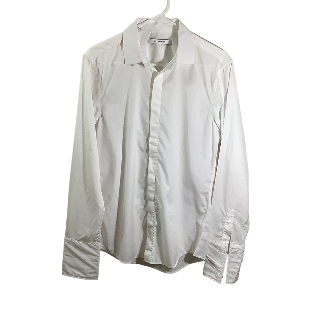 Givenchy Men’s White Cuban Fit Button Down Shirts - Picture 1 of 6